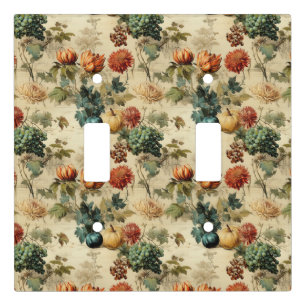 Floral Thanksgiving Vintage Pattern (2) Light Switch Cover