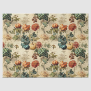 Floral Thanksgiving Vintage Pattern (2) Tissue Paper