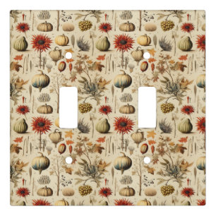 Floral Thanksgiving Vintage Pattern (3) Light Switch Cover