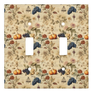 Floral Thanksgiving Vintage Pattern (4) Light Switch Cover