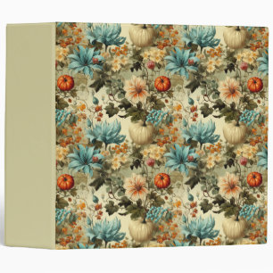 Floral Thanksgiving Vintage Pattern (5) 3 Ring Binder