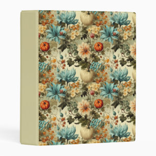 Floral Thanksgiving Vintage Pattern (5) Mini Binder