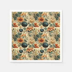 Floral Thanksgiving Vintage Pattern (6) Napkins