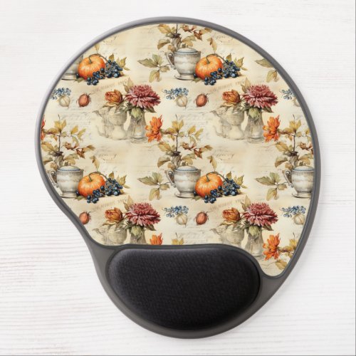 Floral Thanksgiving Vintage Pattern 7 Gel Mouse Pad