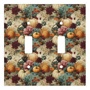 Floral Thanksgiving Vintage Pattern (8) Light Switch Cover