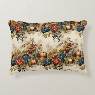 Floral Thanksgiving Vintage Pattern (9) Accent Pillow