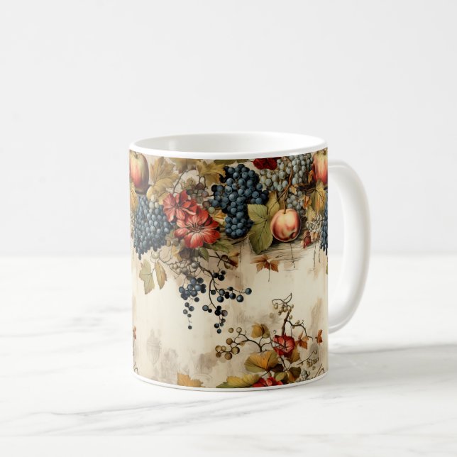 Floral Thanksgiving Vintage Pattern (9) Coffee Mug (Front Right)