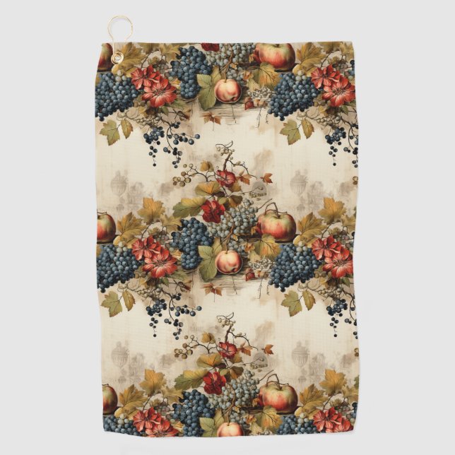 Floral Thanksgiving Vintage Pattern (9) Golf Towel (Front)