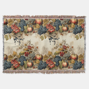 Floral Thanksgiving Vintage Pattern (9) Throw Blanket
