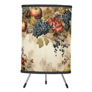 Floral Thanksgiving Vintage Pattern (9) Tripod Lamp