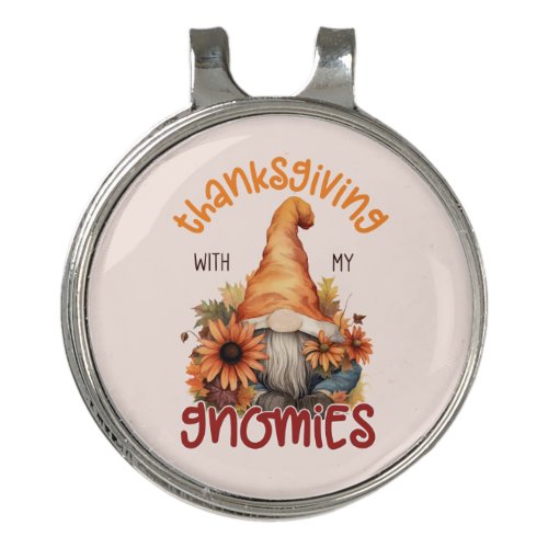 Floral Thanksgiving with my Gnomies  Golf Hat Clip