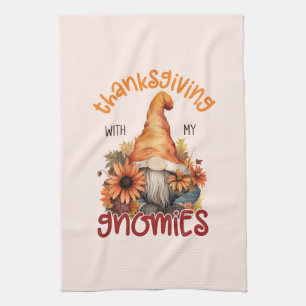 Floral Thanksgiving with my Gnomies Kitchen Towel