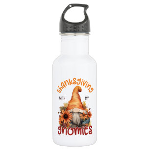 Floral Thanksgiving with my Gnomies Stainless Steel Water Bottle