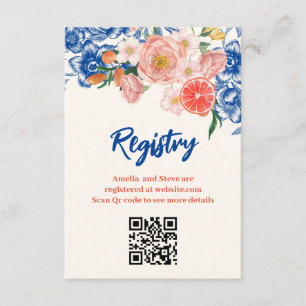 Floral That's Amore Bridal Shower registry Enclosure Card
