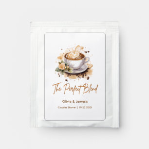 Floral The Perfect Blend Wedding Couples Shower Tea Bag Drink Mix