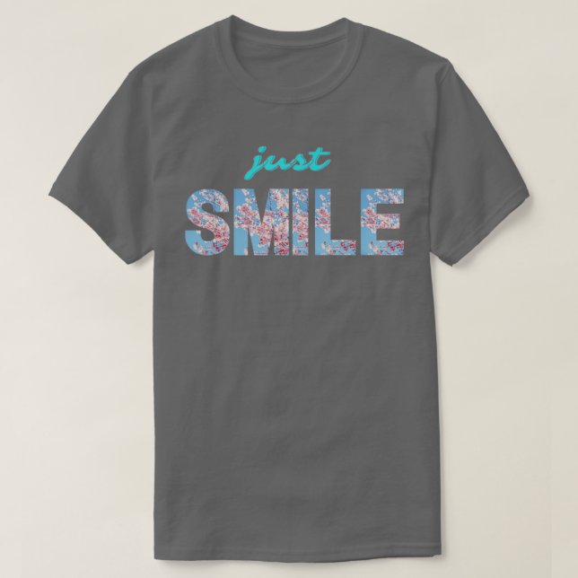 Floral theme motivational quote for life and happi T-Shirt (Design Front)