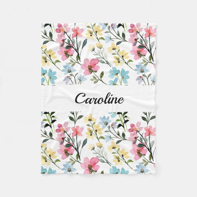 Floral-Themed Blanket For Babies, Kids And Adults (Front)