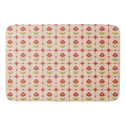 Floral_themed design bath mat