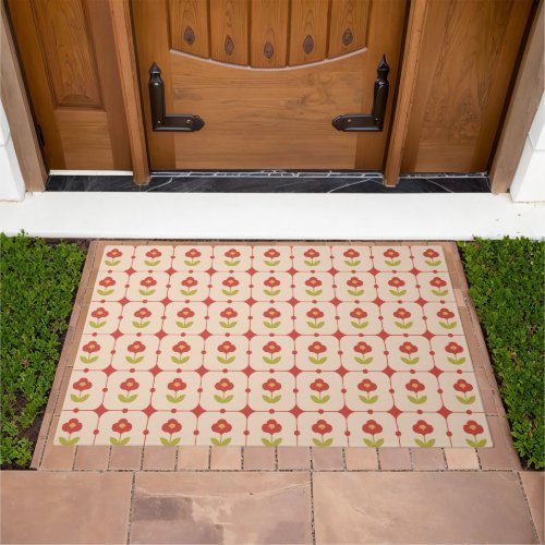 Floral_themed design doormat