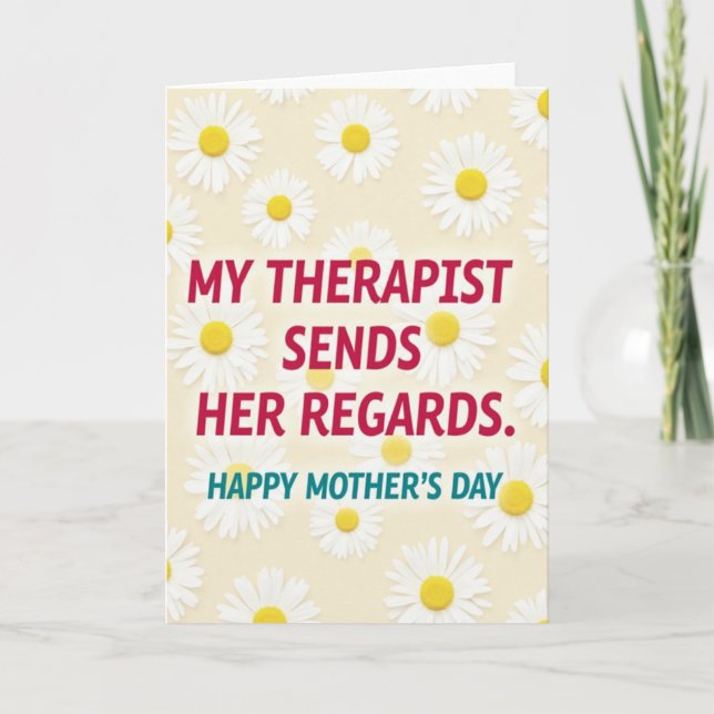 Floral Therapist Mothers Day Card (Front)