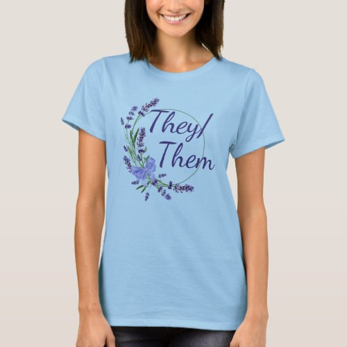 Floral TheyThem T_Shirt