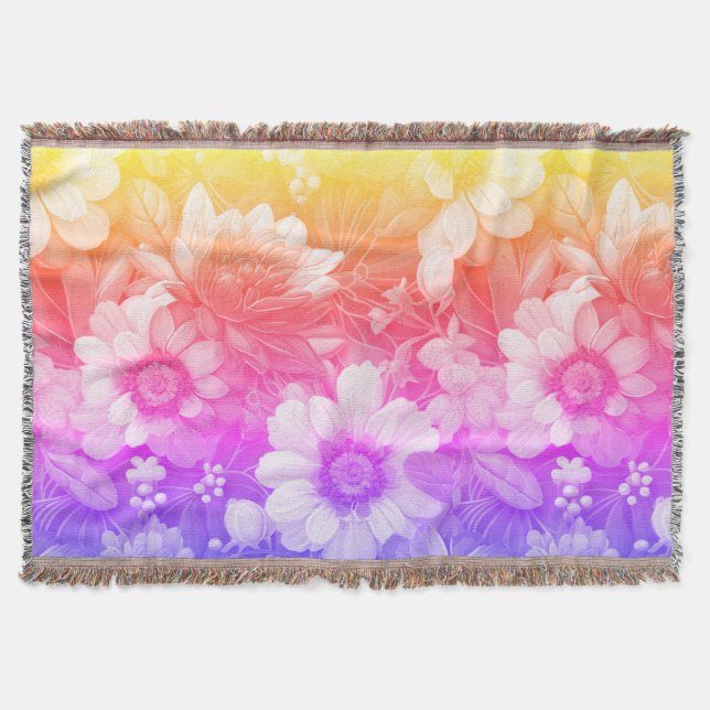 floral Throw blanket (Front)