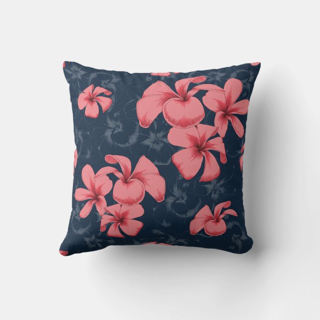 Floral Throw Pillow (Back)
