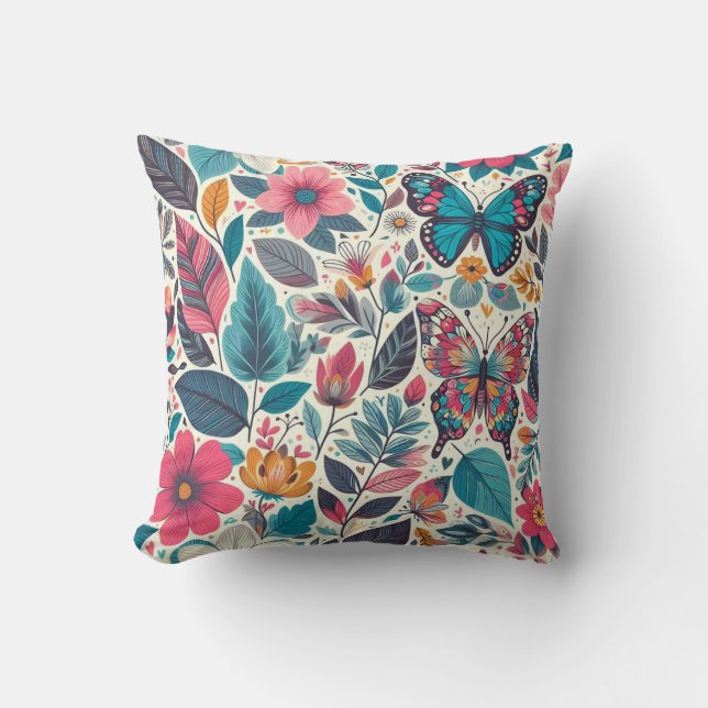 Floral Throw Pillow (Front)