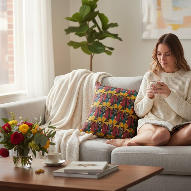 Floral Throw Pillow (Creator Uploaded)