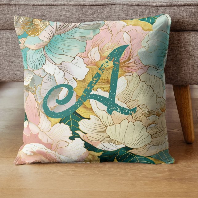Floral Throw Pillow (Creator Uploaded)
