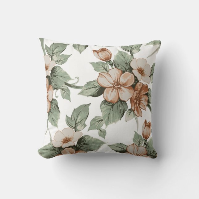 Floral Throw Pillow (Front)