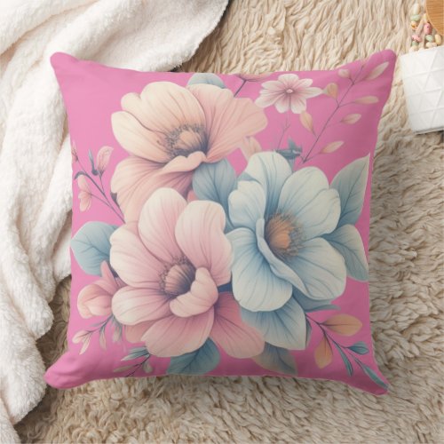 Floral Throw Pillow