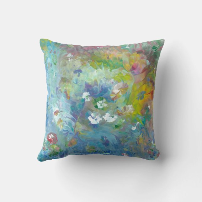 Floral Throw Pillow (Back)