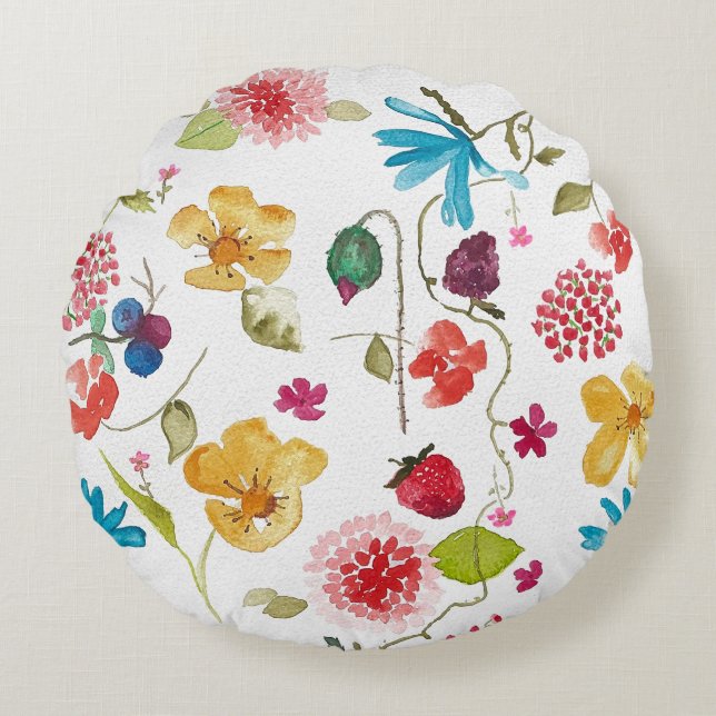 Floral throw pillow (Front)