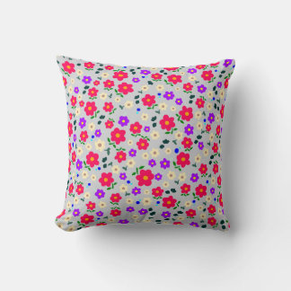 floral throw pillow