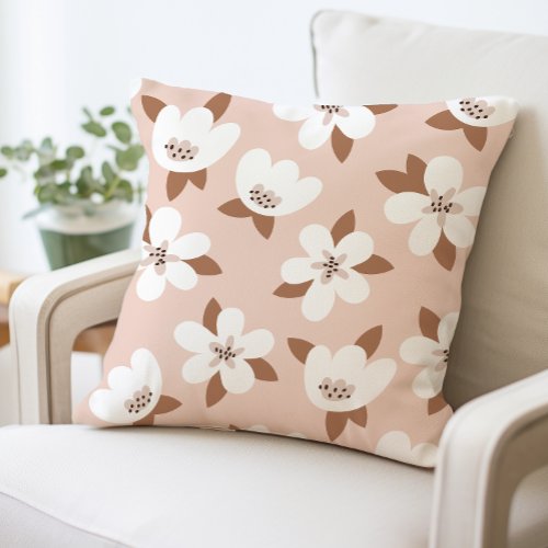 Floral Throw Pillow Decorative Cushion for Couch