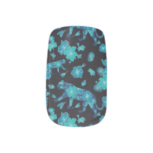 Floral Tiger Custom Nail Art