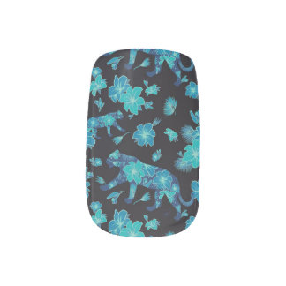 Floral Tiger Custom Nail Art