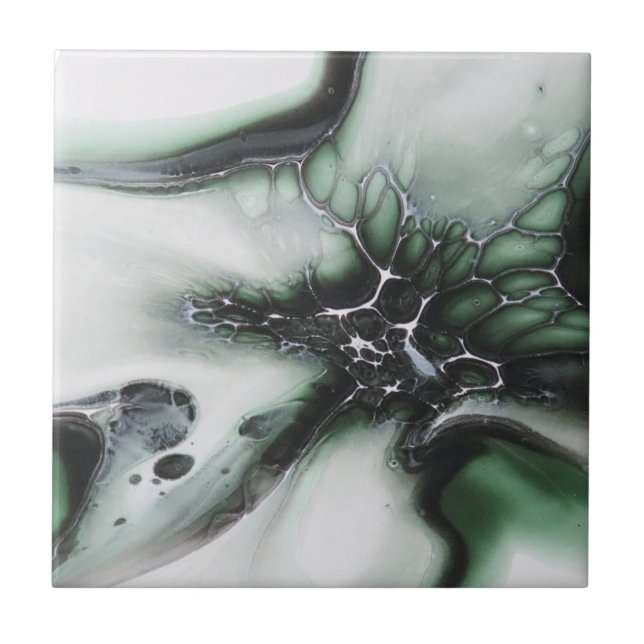 Floral tile, 4.25x4.25” ceramic tile (Front)