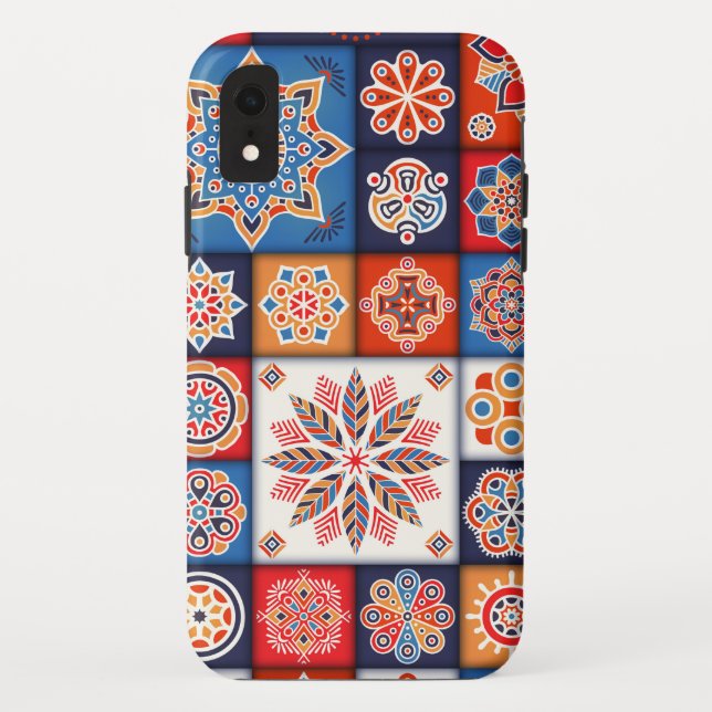 Floral Tile Case-Mate iPhone Case (Back)