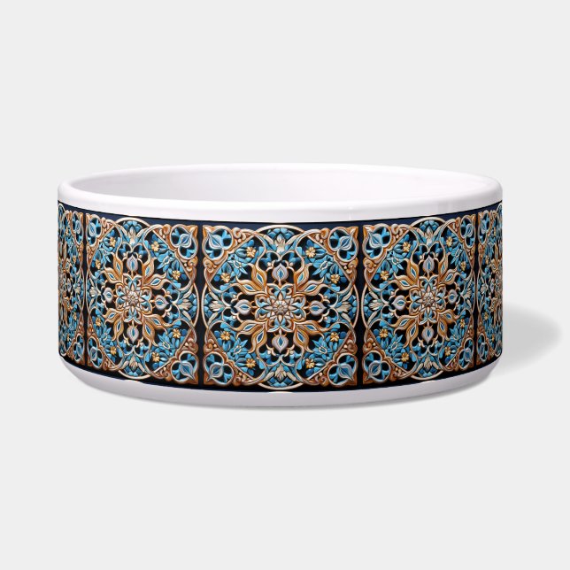 Floral Tile Pattern Faux Ceramic Bowl (Front)