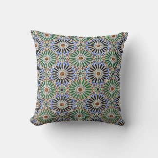 Floral Tile Pattern Throw Pillow
