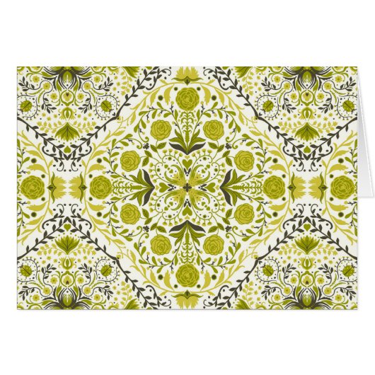 Floral tiles in green (Front Horizontal)