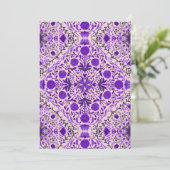 Floral tiles in violet and cotton candy pink (Standing Front)