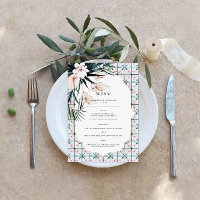 Floral Tiles | Moroccan Tropical Wedding Menu