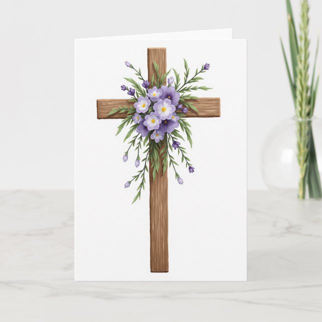 Floral Timber Beauty Greeting Card (Front)