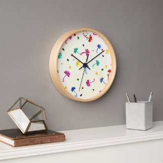 Floral Time: Colorful Flower Wall Clock