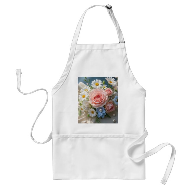 Floral Timeless elegance meets whispered romance Adult Apron (Front)