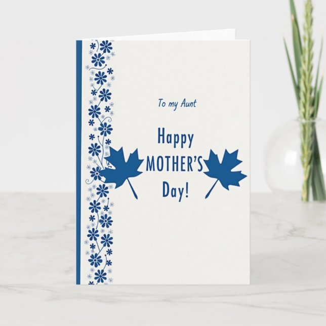 Floral To Aunt Mothers Day Card (Front)
