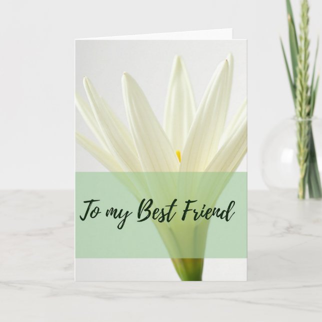 Floral To Best Friend Mother Card (Front)